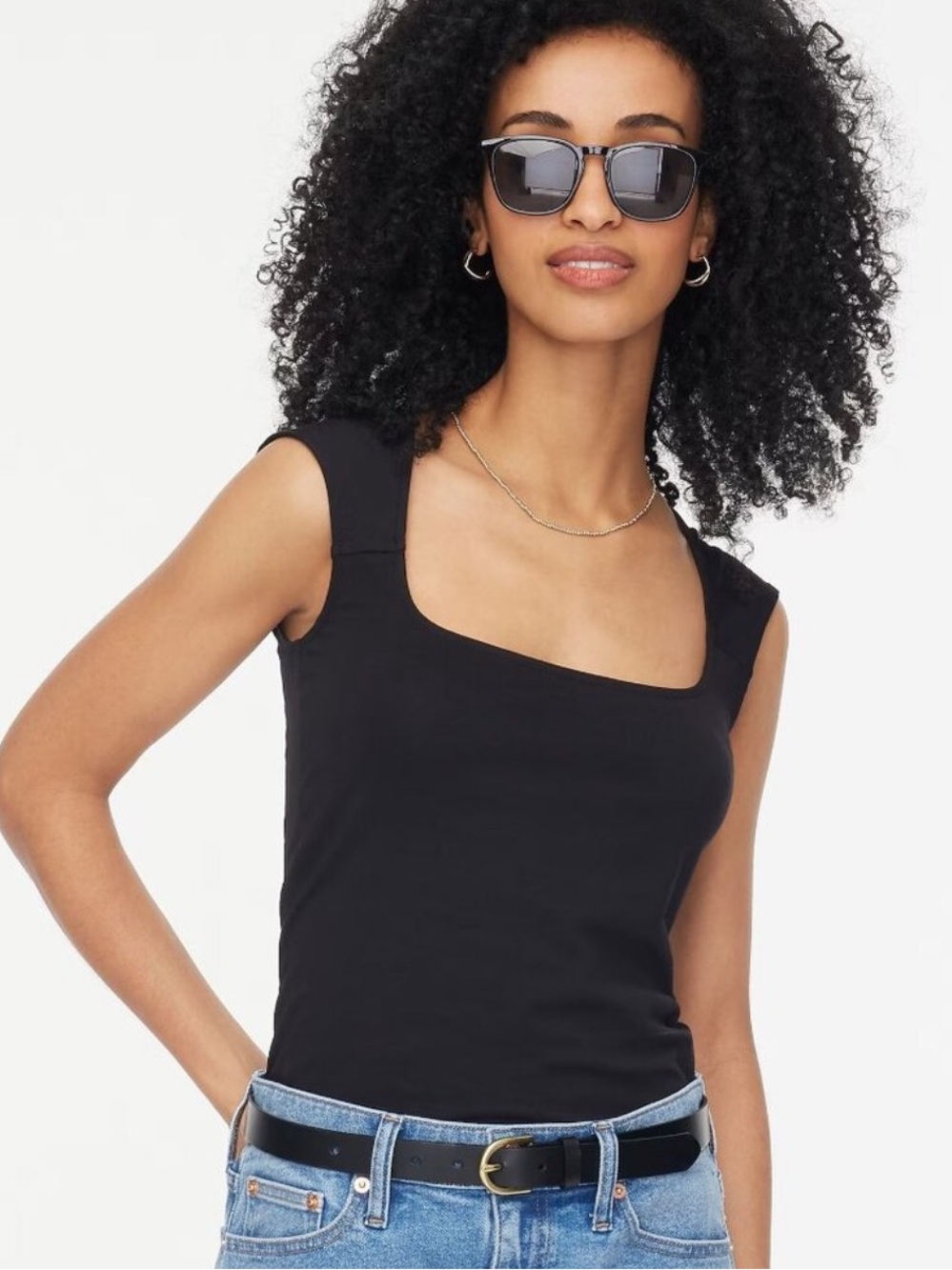 J. Crew square neck top